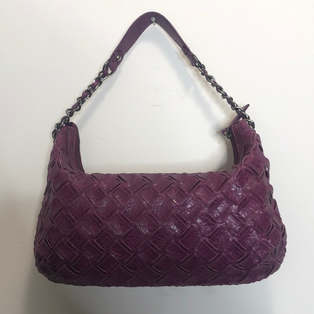 Jessica Simpson purple woven leather hobo bag